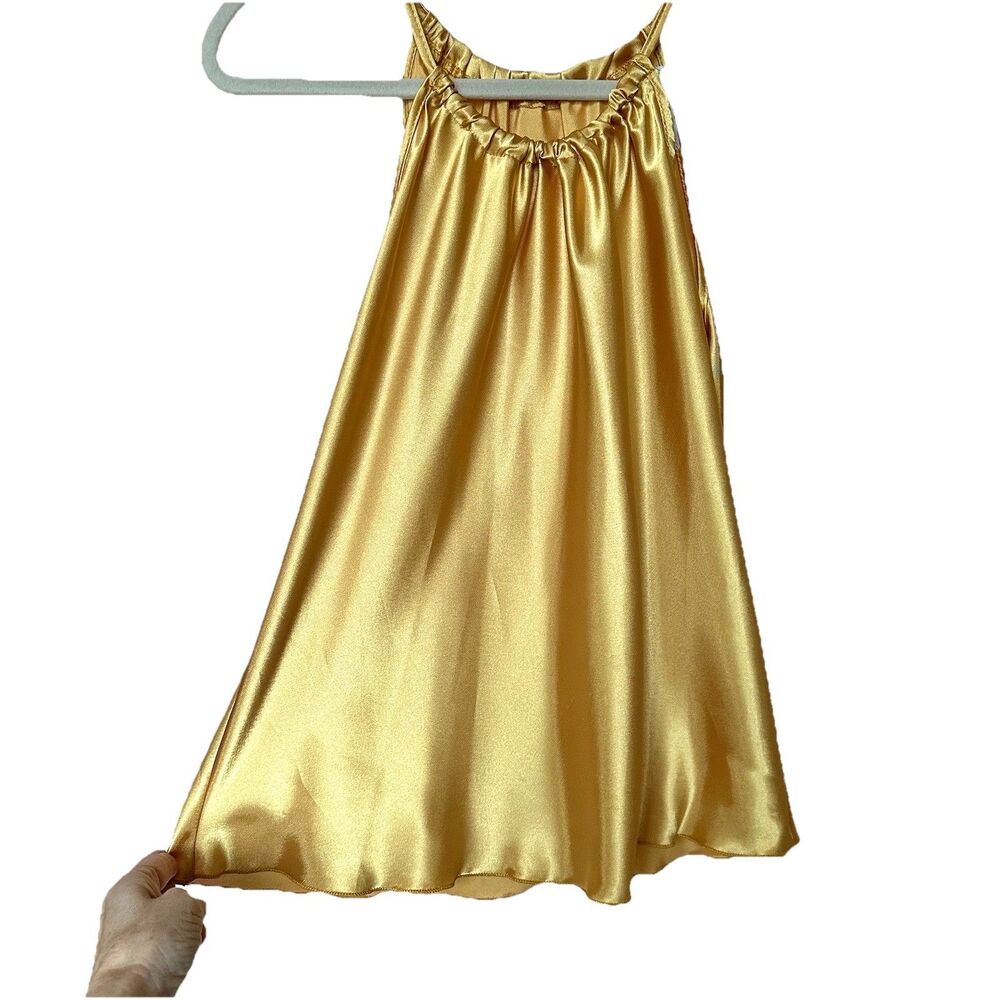 Annalee + Hope Top Women’s Sm Spaghetti Strap High Neck Tunic Spring Yellow